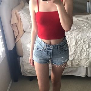 Levi's 501 shorts light blue wash